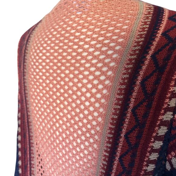 Say What open front Asymmetrical Cardigan Sweater Sz S Boho Western Aztec Knit - Picture 6 of 13